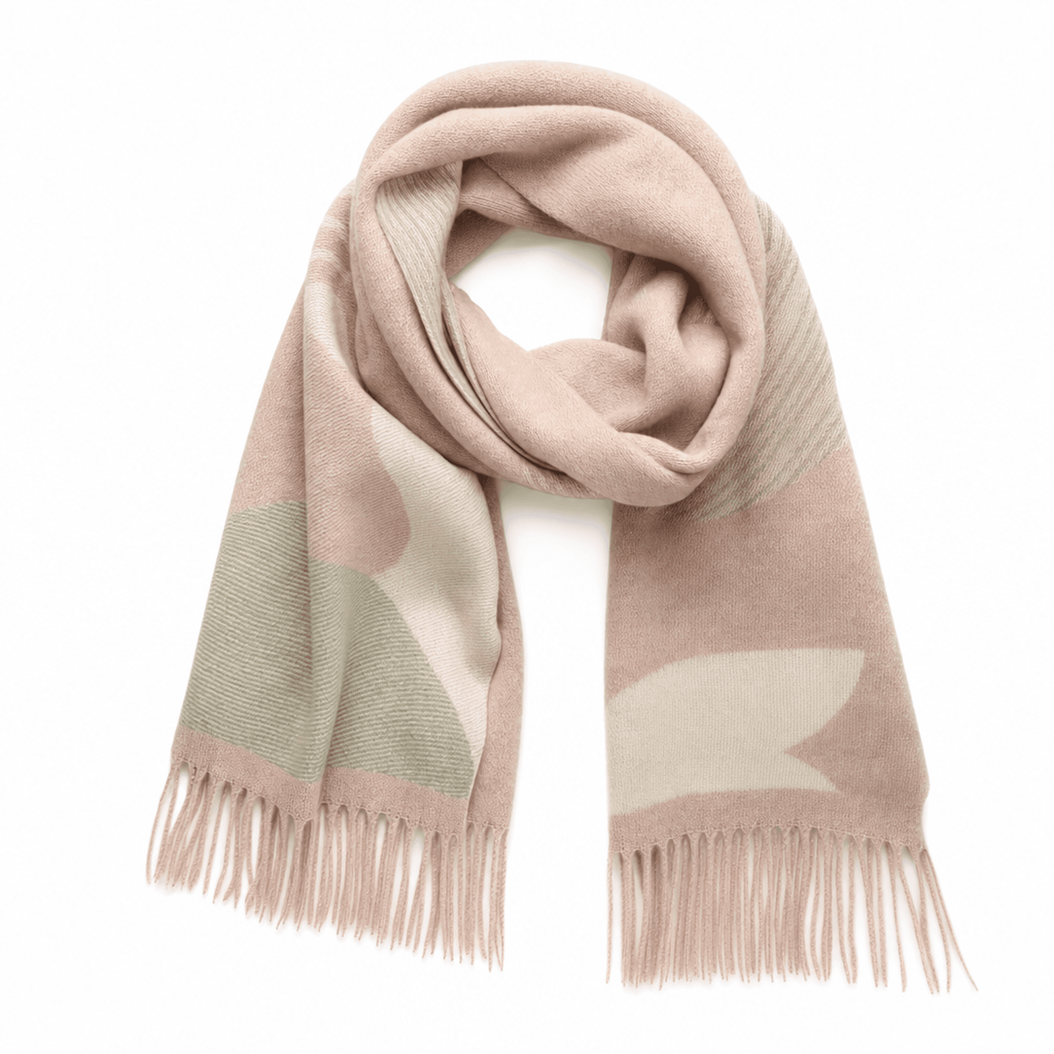 Blush Beige Wool Scarf