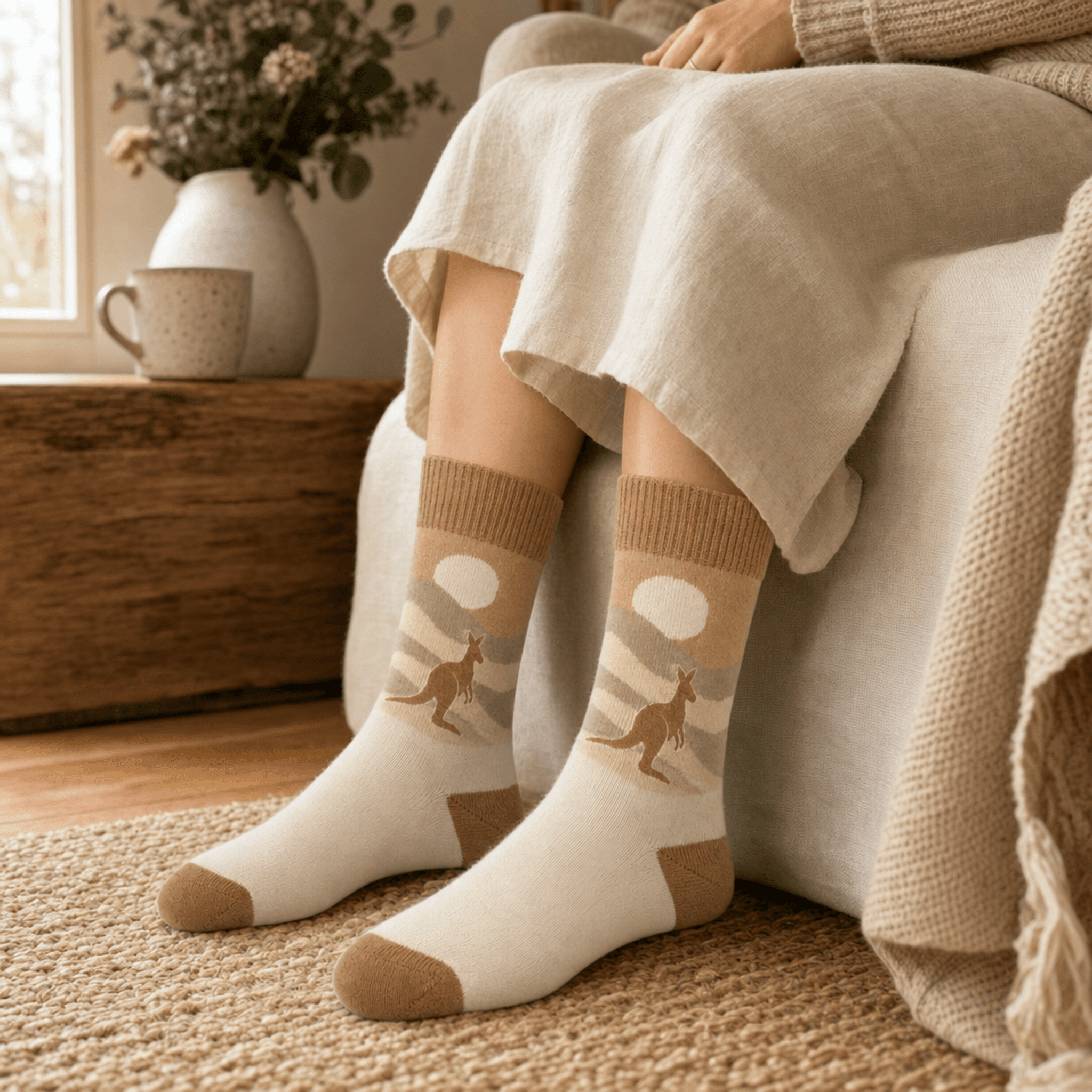 Kangaroo Dawn Socks — alternate view