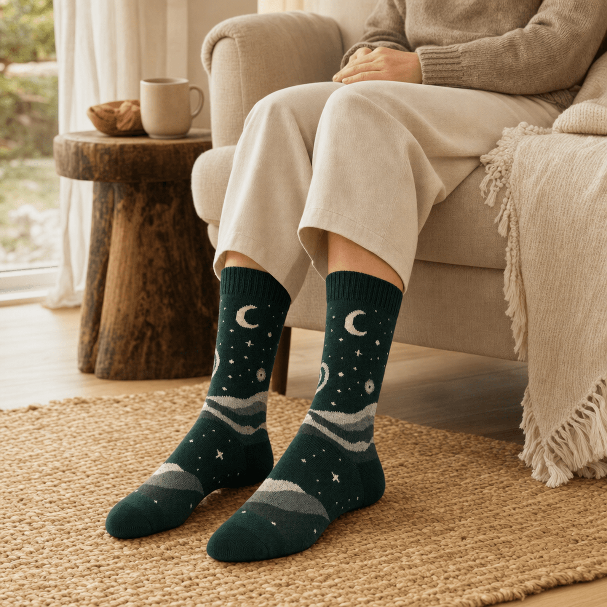 Starry Night Socks — alternate view
