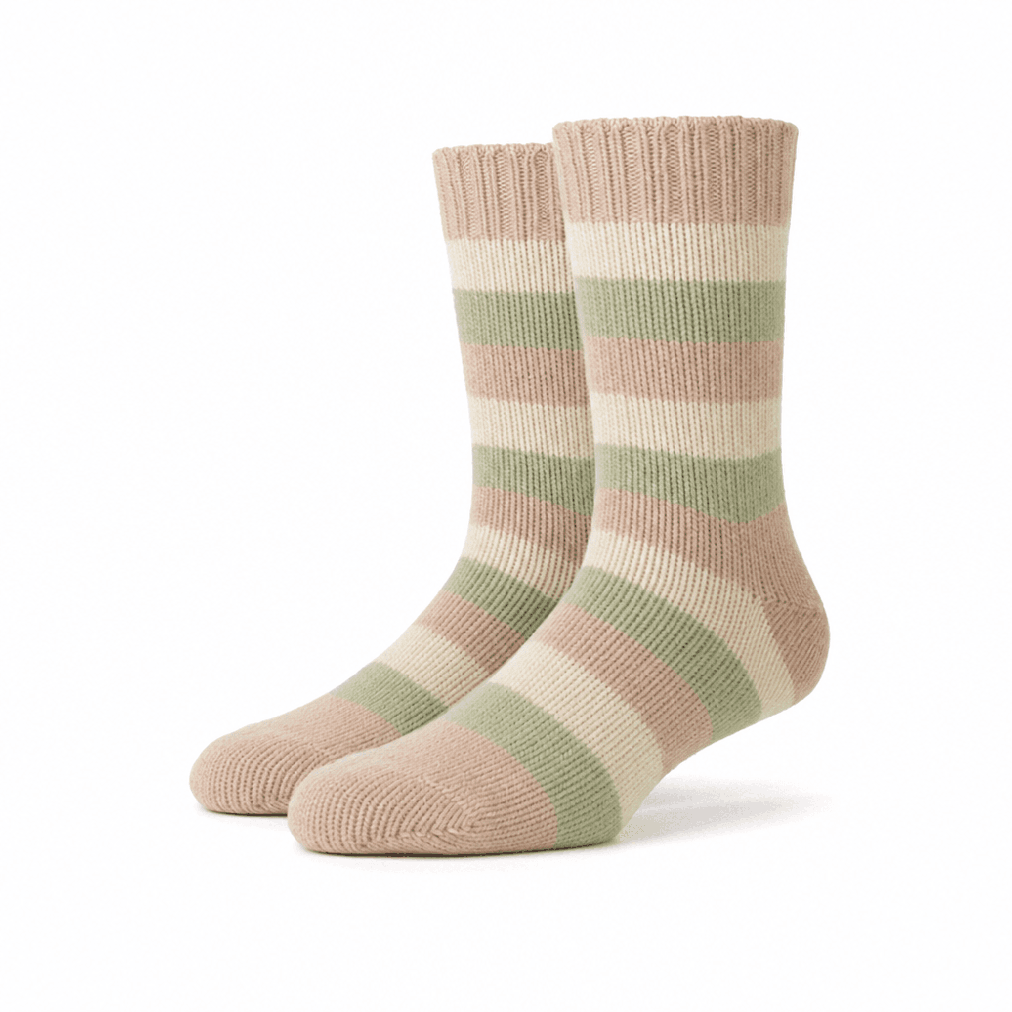 Pastel Stripe Wool Socks