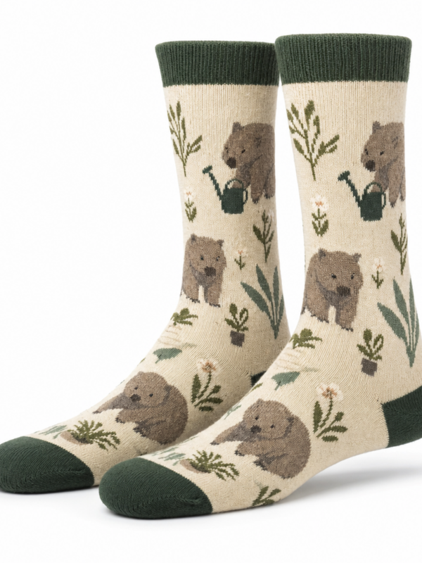 Wombat Garden Socks