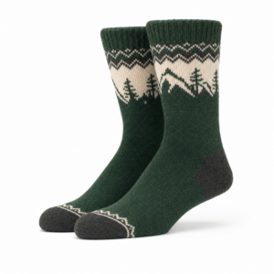 Forest Green Cabin Socks