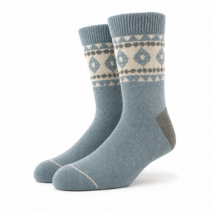 Dusty Blue Wool Socks