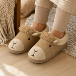 Camel Wool Home Slippers