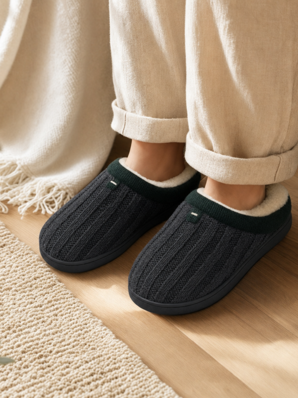 Charcoal Warm Slippers