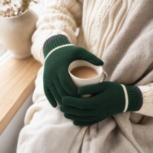 Forest Green Cozy Gloves