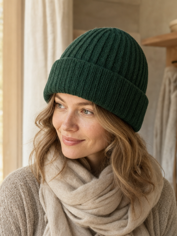 Forest Green Winter Beanie